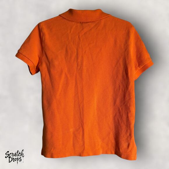 Vintage 90s Polo by Ralph Lauren Youth Shirt Size 5T Orange Classic Preppy Tee - Picture 3 of 3